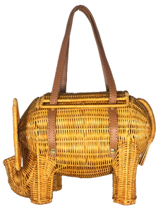 Richard Elephant Wicker Bag