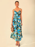 Load image into Gallery viewer, Blue Anthurium Garden Maxi Dress
