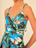 Load image into Gallery viewer, Blue Anthurium Garden Maxi Dress
