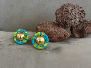 Carina werregue green turquoise studs