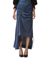 Load image into Gallery viewer, Kesha Asymmetric Denim Skirt
