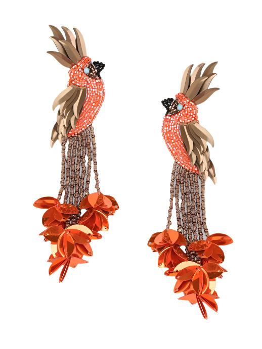 Bird Of Paradise Earrings Orange